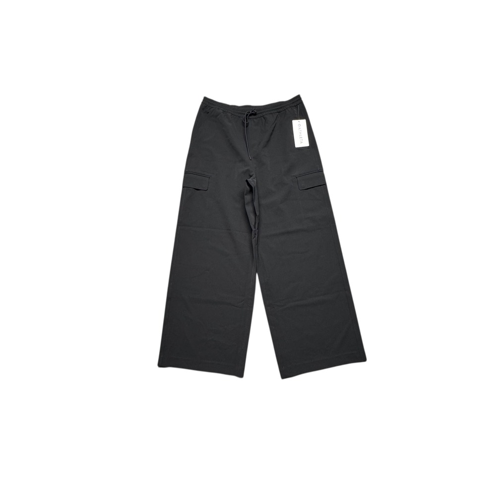 Athleta Promenade High Rise Cargo Pant Black NWT Womens Large Baggy‎ Athlesiure